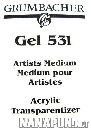 สื่อผสมเพิ่มเนื้อสี Grumbacher Gel 531 (Gel Acrylic Transparentizer) [150ml]